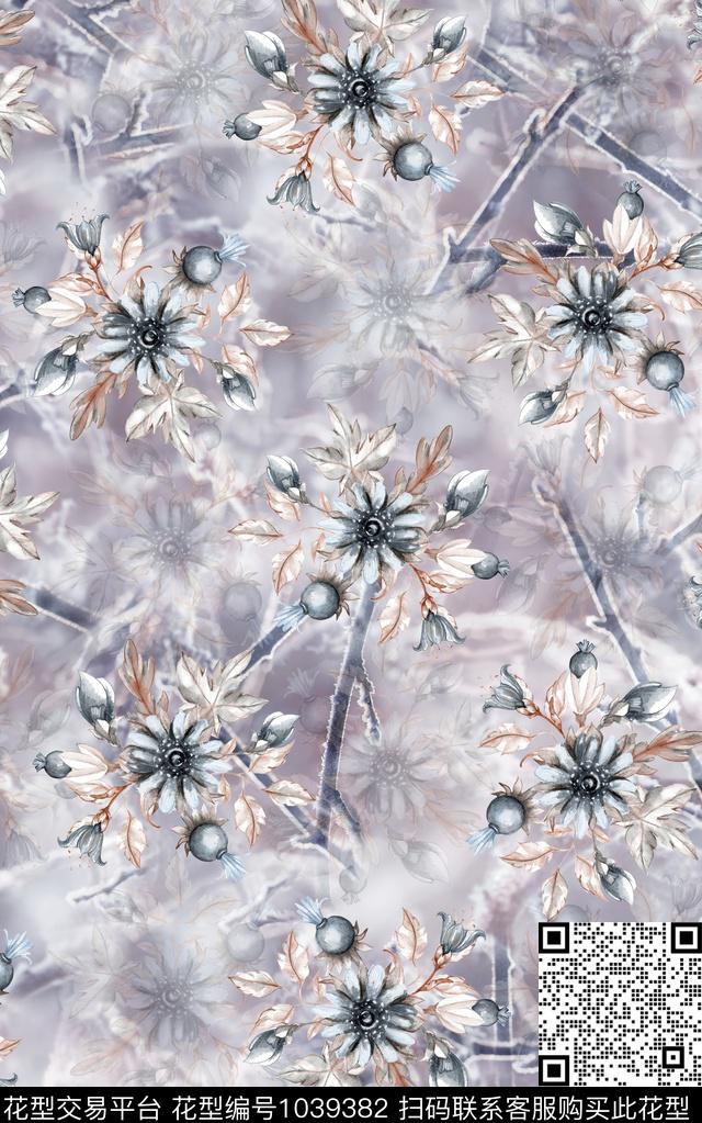 数码华亿平台民族风抽象数码印花华亿平台下载（图片编号: 1039382） - 瓦栏（Walan）