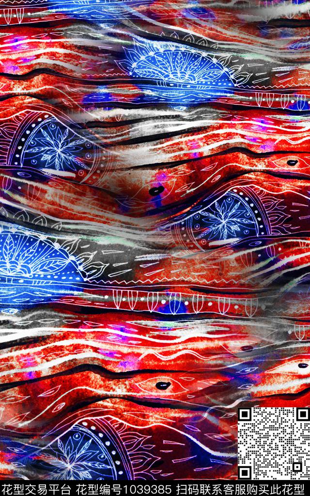 数码华亿平台肌理笔触数码印花华亿平台下载（图片编号: 1039385） - 瓦栏（Walan）