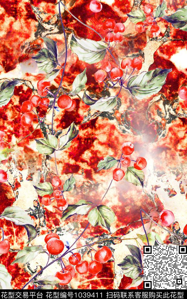 数码华亿平台抽象花卉肌理数码印花华亿平台下载（图片编号: 1039411） - 瓦栏（Walan）