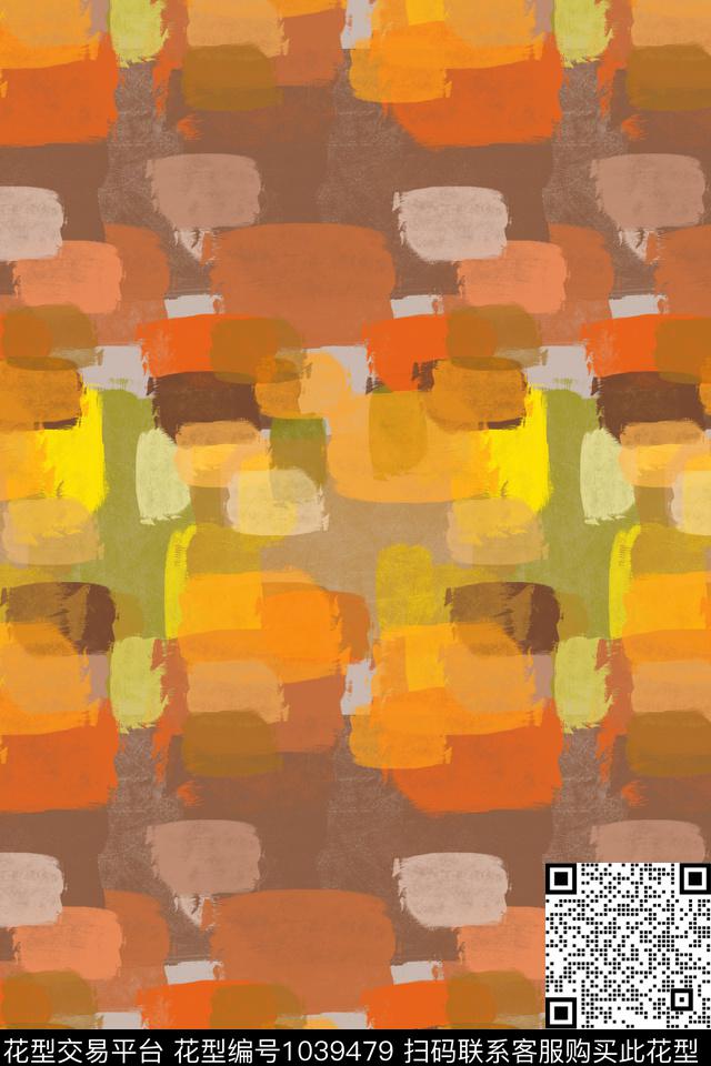 迷彩男装休闲花卉手绘线条笔触数码印花华亿平台下载（图片编号: 1039479） - 瓦栏（Walan）