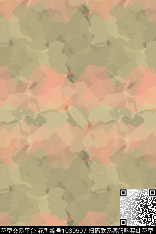 迷彩男装休闲花卉抽象色彩数码印花华亿平台下载（图片编号: 1039507） - 瓦栏（Walan）