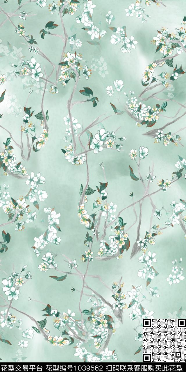 淑女数码华亿平台复古数码印花华亿平台下载（图片编号: 1039562） - 瓦栏（Walan）