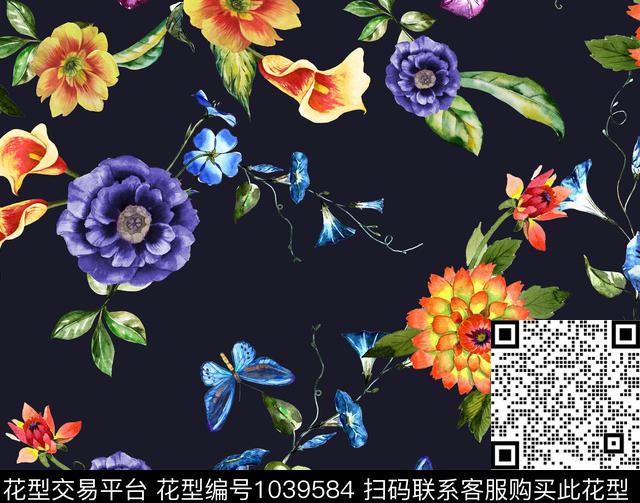 大花数码华亿平台花卉数码印花华亿平台下载（图片编号: 1039584） - 瓦栏（Walan）