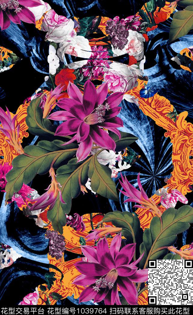 中国风数码华亿平台女装数码印花华亿平台下载（图片编号: 1039764） - 瓦栏（Walan）