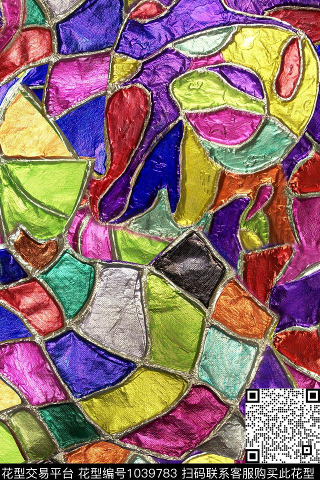 格子肌理几何数码印花华亿平台下载（图片编号: 1039783） - 瓦栏（Walan）