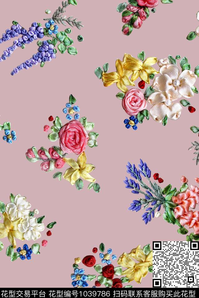 花卉绣花华亿平台小碎花数码印花华亿平台下载（图片编号: 1039786） - 瓦栏（Walan）