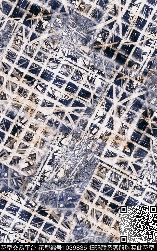 数码华亿平台民族风抽象数码印花华亿平台下载（图片编号: 1039835） - 瓦栏（Walan）