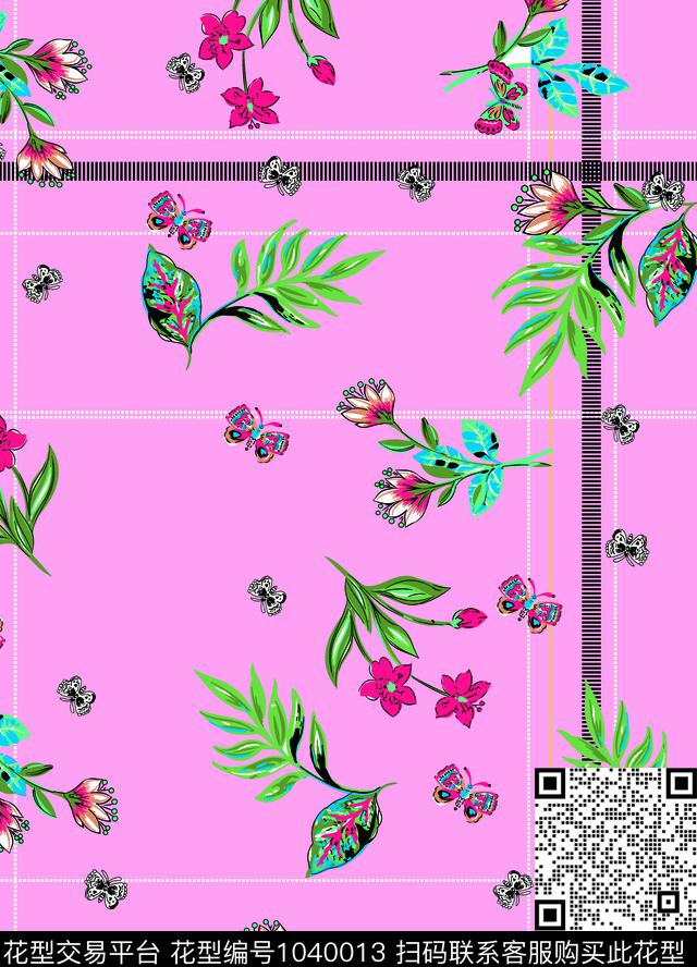 大花抽象花卉花卉传统印花华亿平台下载（图片编号: 1040013） - 瓦栏（Walan）