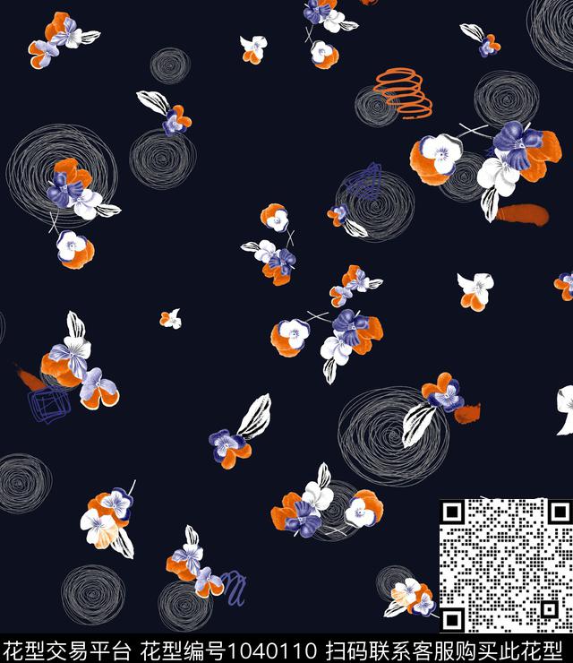 数码华亿平台花卉大牌风数码印花华亿平台下载（图片编号: 1040110） - 瓦栏（Walan）