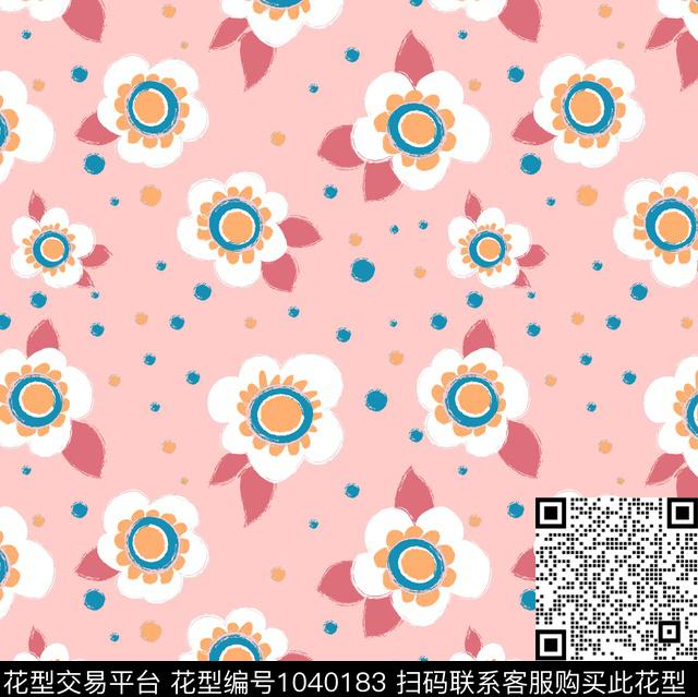 民族风抽象花卉传统印花华亿平台下载（图片编号: 1040183） - 瓦栏（Walan）