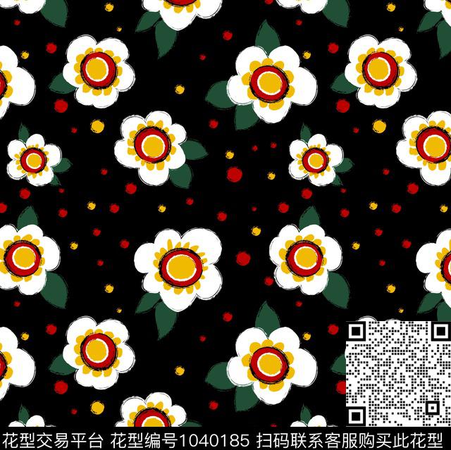 民族风抽象花卉传统印花华亿平台下载（图片编号: 1040185） - 瓦栏（Walan）