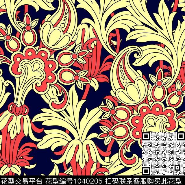 游泳黑白华亿平台连衣裙传统印花华亿平台下载（图片编号: 1040205） - 瓦栏（Walan）