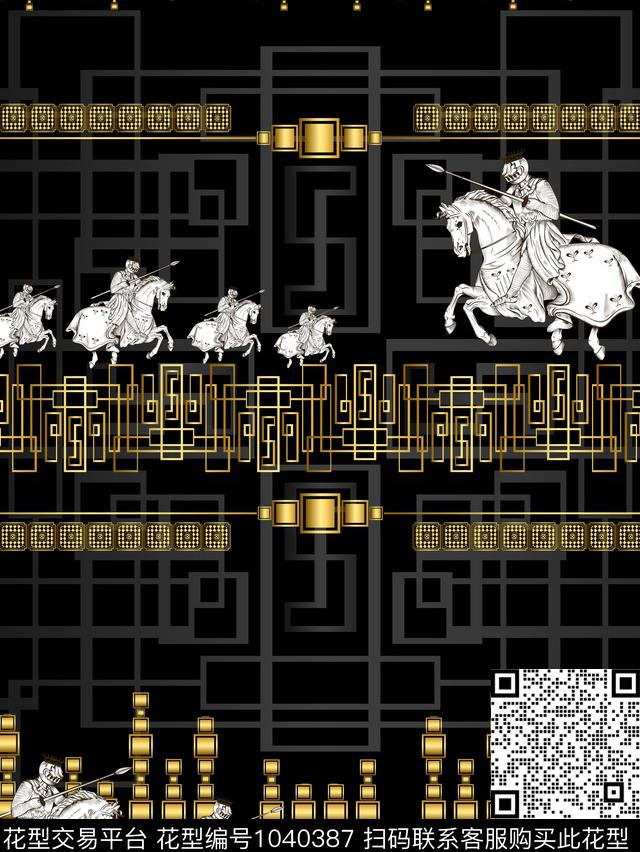 花边底纹男装数码印花华亿平台下载（图片编号: 1040387） - 瓦栏（Walan）