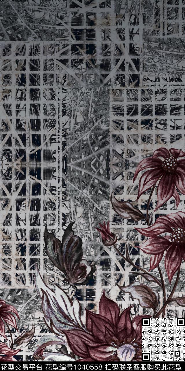 数码华亿平台民族风抽象数码印花华亿平台下载（图片编号: 1040558） - 瓦栏（Walan）
