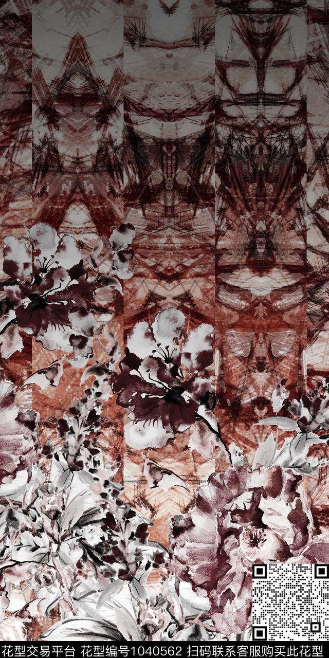 数码华亿平台民族风抽象数码印花华亿平台下载（图片编号: 1040562） - 瓦栏（Walan）