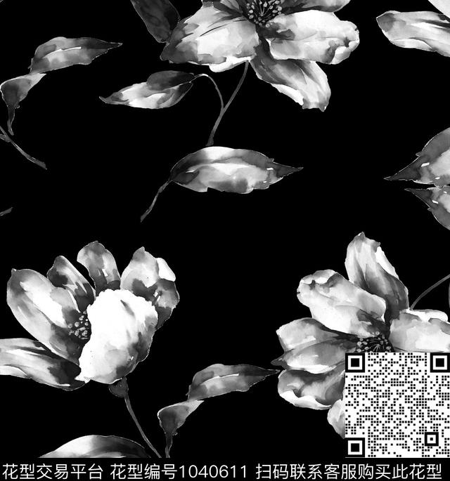 数码华亿平台花卉大牌风数码印花华亿平台下载（图片编号: 1040611） - 瓦栏（Walan）