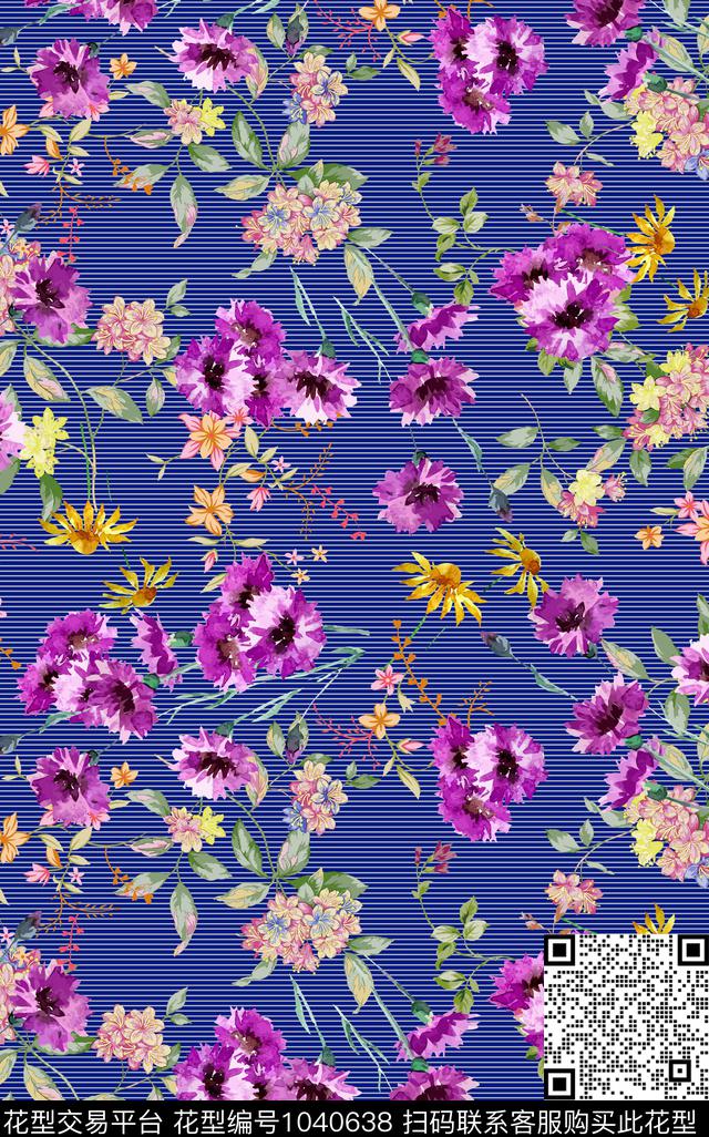 小碎花花卉小野花数码印花华亿平台下载（图片编号: 1040638） - 瓦栏（Walan）