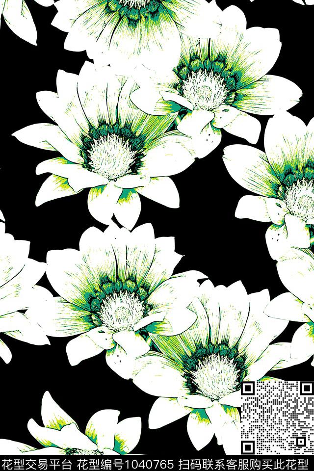 花卉女装年轻女性传统印花华亿平台下载（图片编号: 1040765） - 瓦栏（Walan）