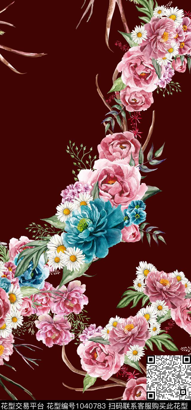 数码华亿平台定位花花卉数码印花华亿平台下载（图片编号: 1040783） - 瓦栏（Walan）