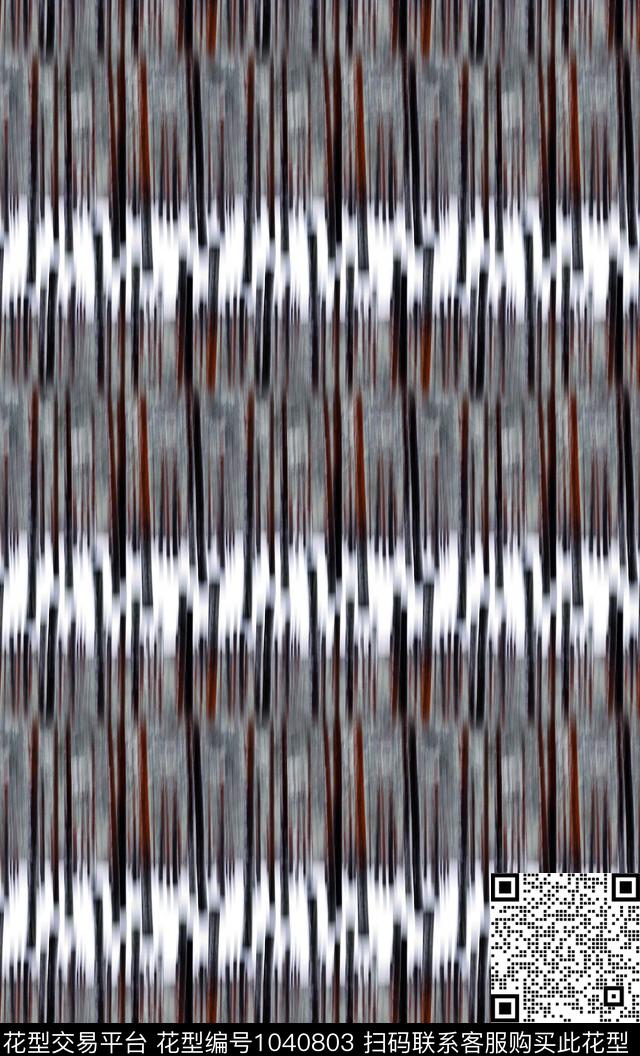 条纹植物抽象数码印花华亿平台下载（图片编号: 1040803） - 瓦栏（Walan）