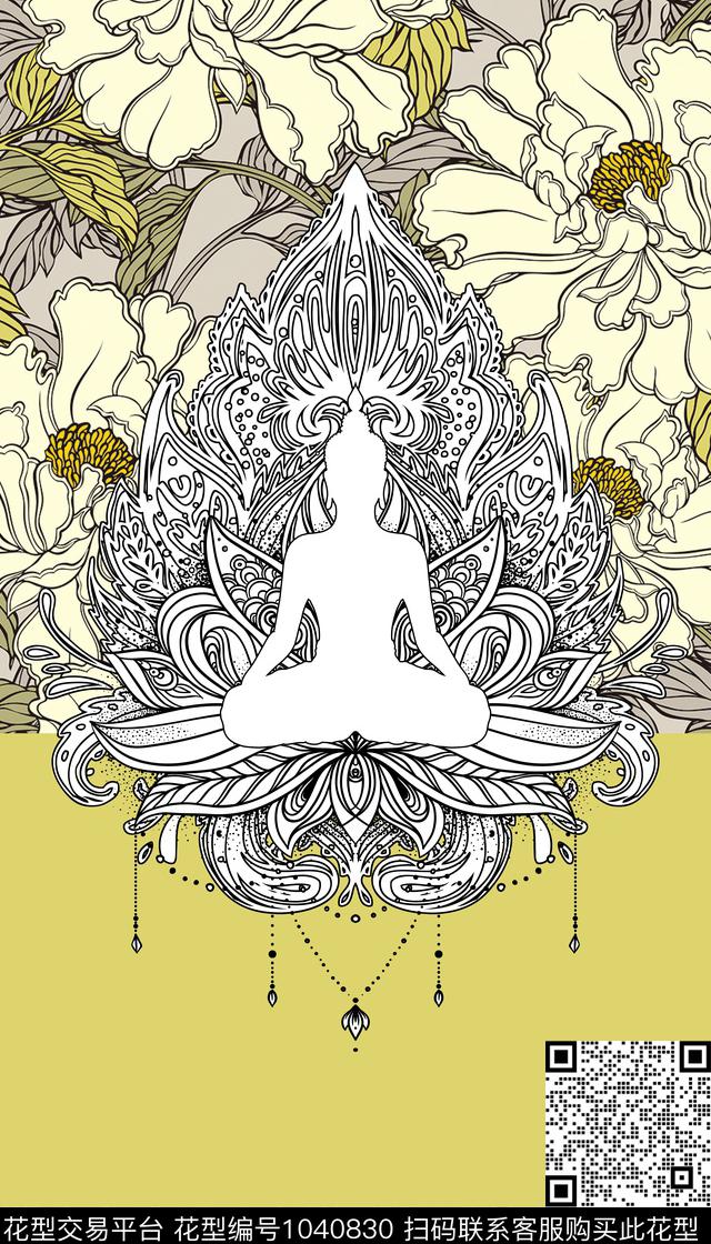 民族风东南亚宗教数码印花华亿平台下载（图片编号: 1040830） - 瓦栏（Walan）