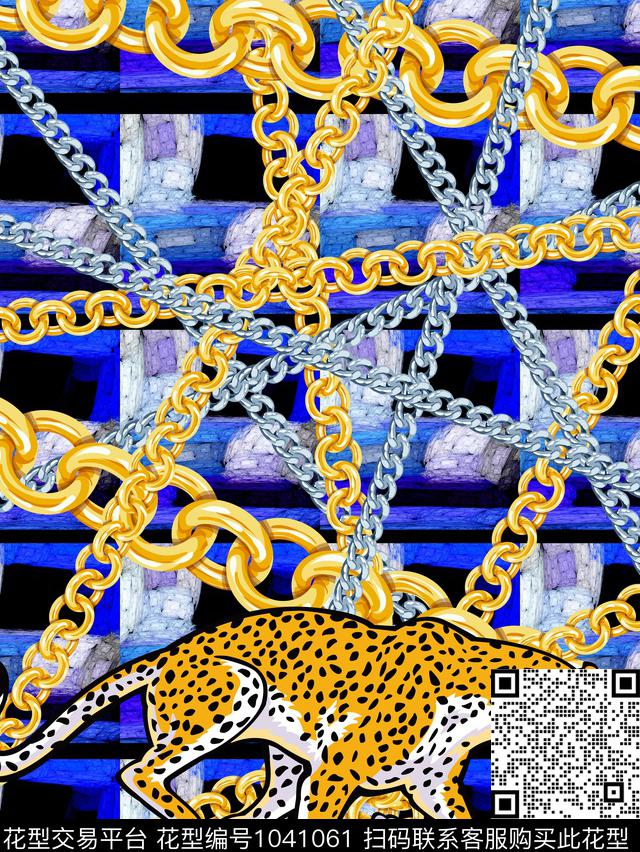 抽象男装豹子数码印花华亿平台下载（图片编号: 1041061） - 瓦栏（Walan）