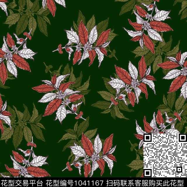 黑底花卉抽象花卉数码印花华亿平台下载（图片编号: 1041167） - 瓦栏（Walan）