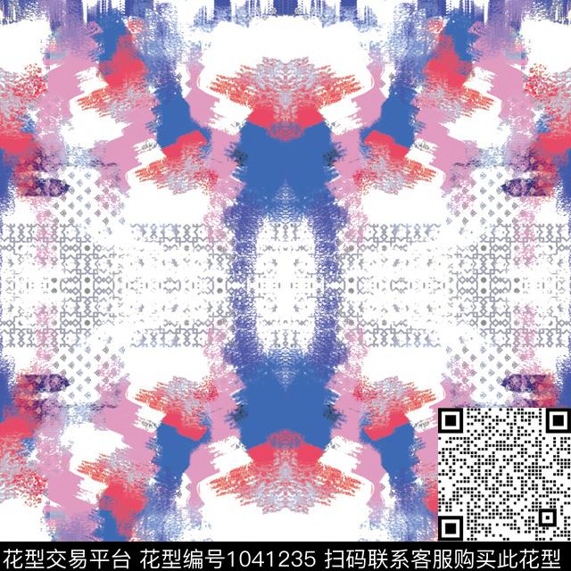 数码华亿平台抽象女装数码印花华亿平台下载（图片编号: 1041235） - 瓦栏（Walan）