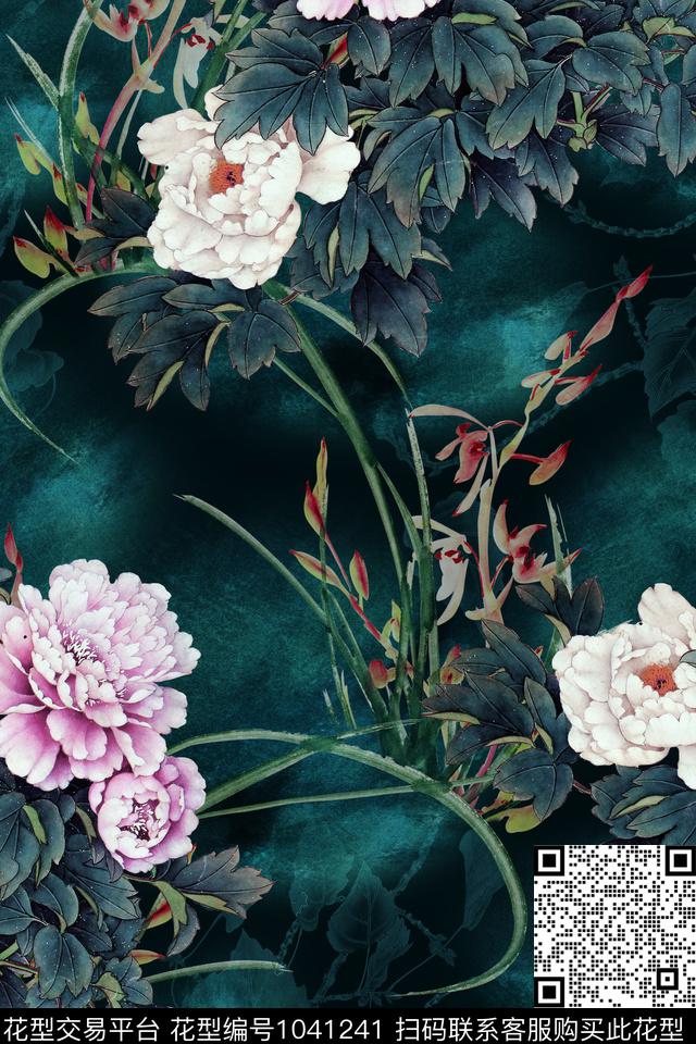 数码华亿平台花卉女装数码印花华亿平台下载（图片编号: 1041241） - 瓦栏（Walan）