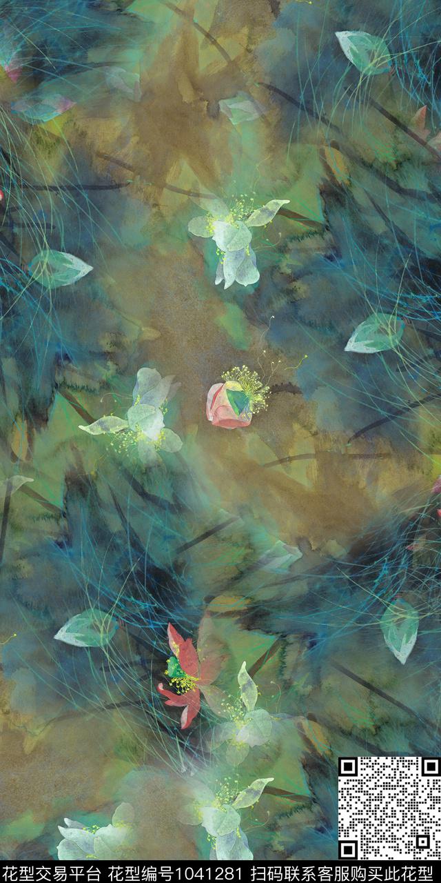 数码华亿平台女装荷花数码印花华亿平台下载（图片编号: 1041281） - 瓦栏（Walan）