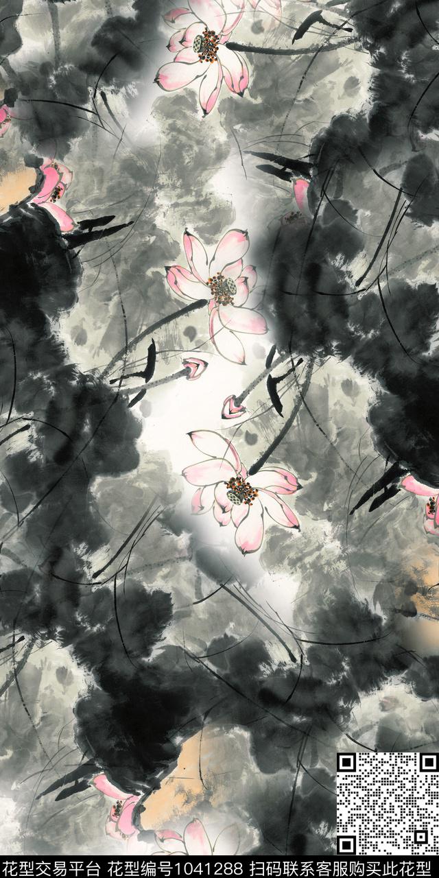 数码华亿平台女装荷花数码印花华亿平台下载（图片编号: 1041288） - 瓦栏（Walan）