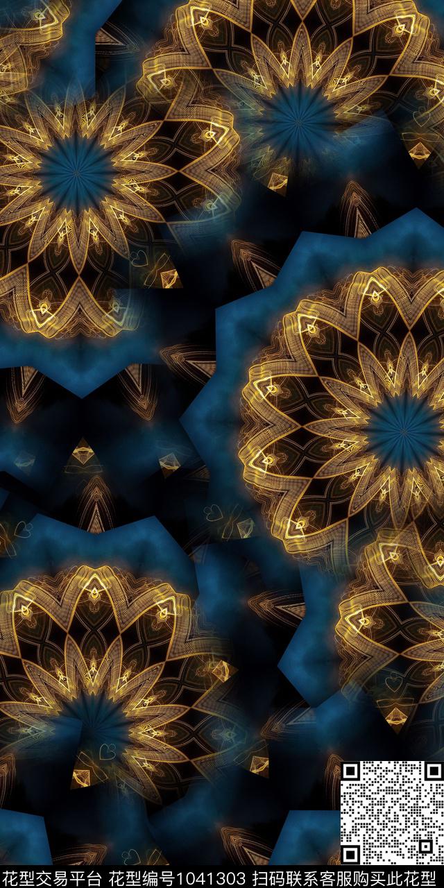 数码华亿平台抽象女装数码印花华亿平台下载（图片编号: 1041303） - 瓦栏（Walan）