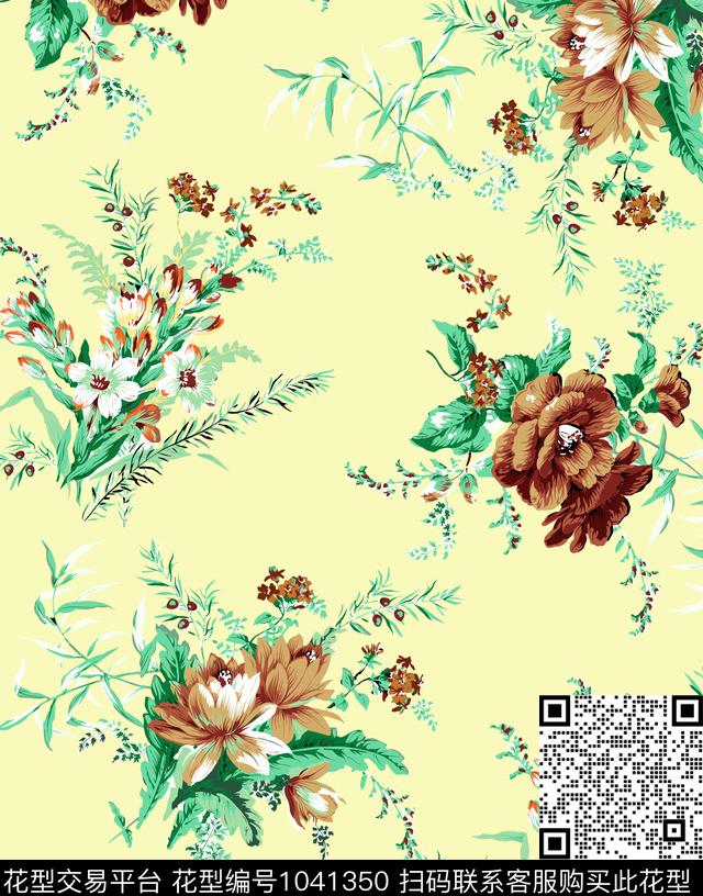 民族风花卉女装传统印花华亿平台下载（图片编号: 1041350） - 瓦栏（Walan）