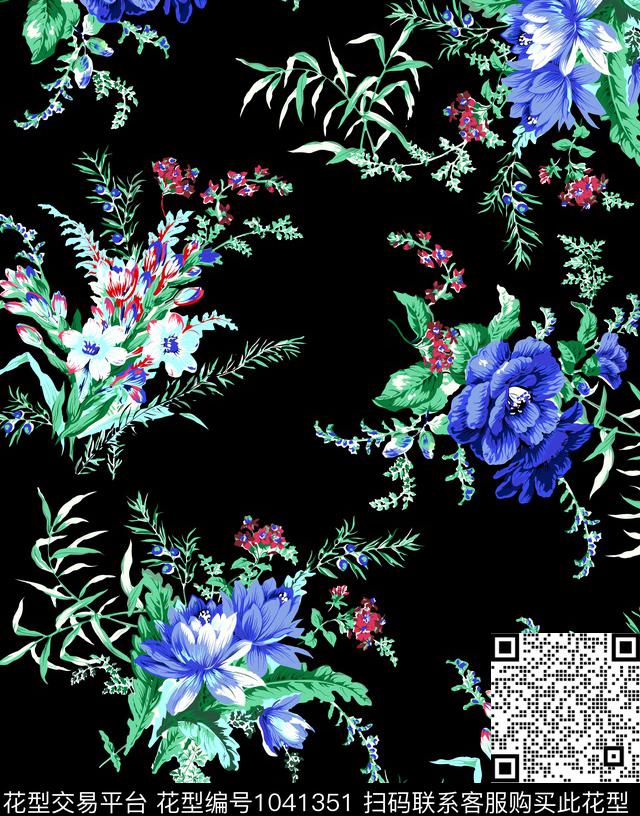 民族风花卉女装传统印花华亿平台下载（图片编号: 1041351） - 瓦栏（Walan）