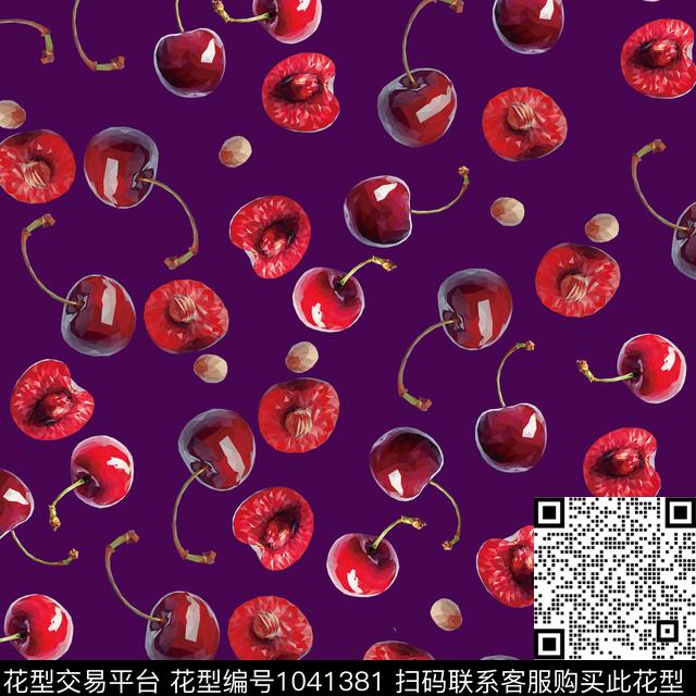 黑底花卉抽象花卉数码印花华亿平台下载（图片编号: 1041381） - 瓦栏（Walan）