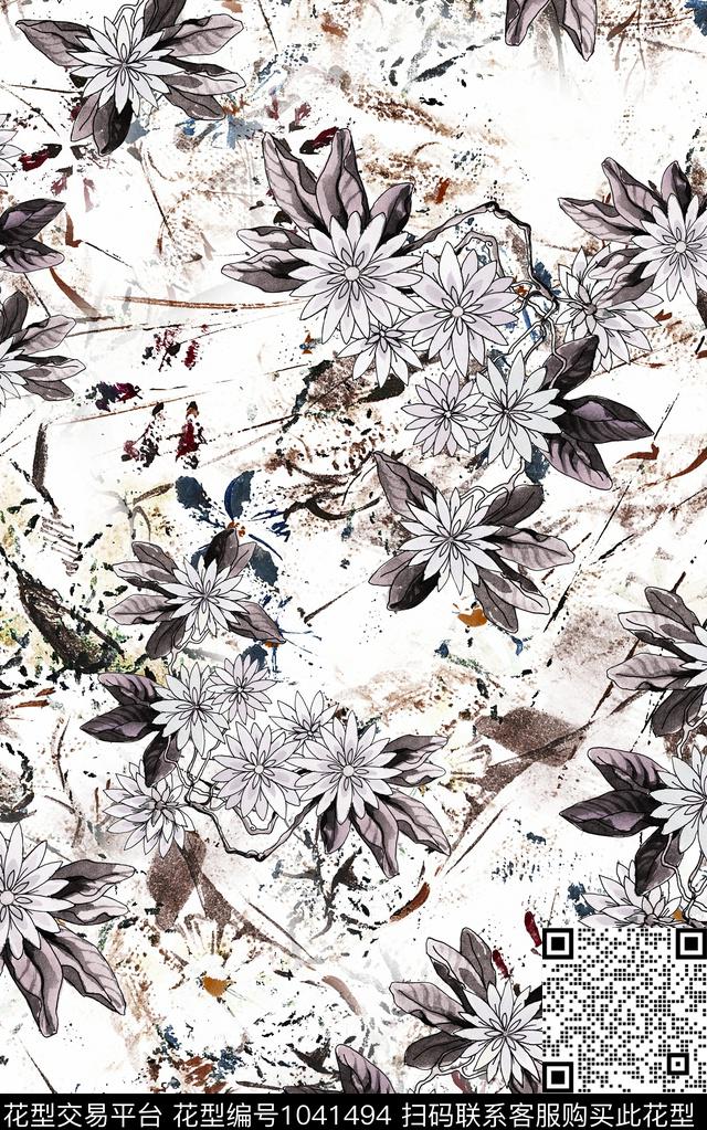 数码华亿平台民族风抽象数码印花华亿平台下载（图片编号: 1041494） - 瓦栏（Walan）