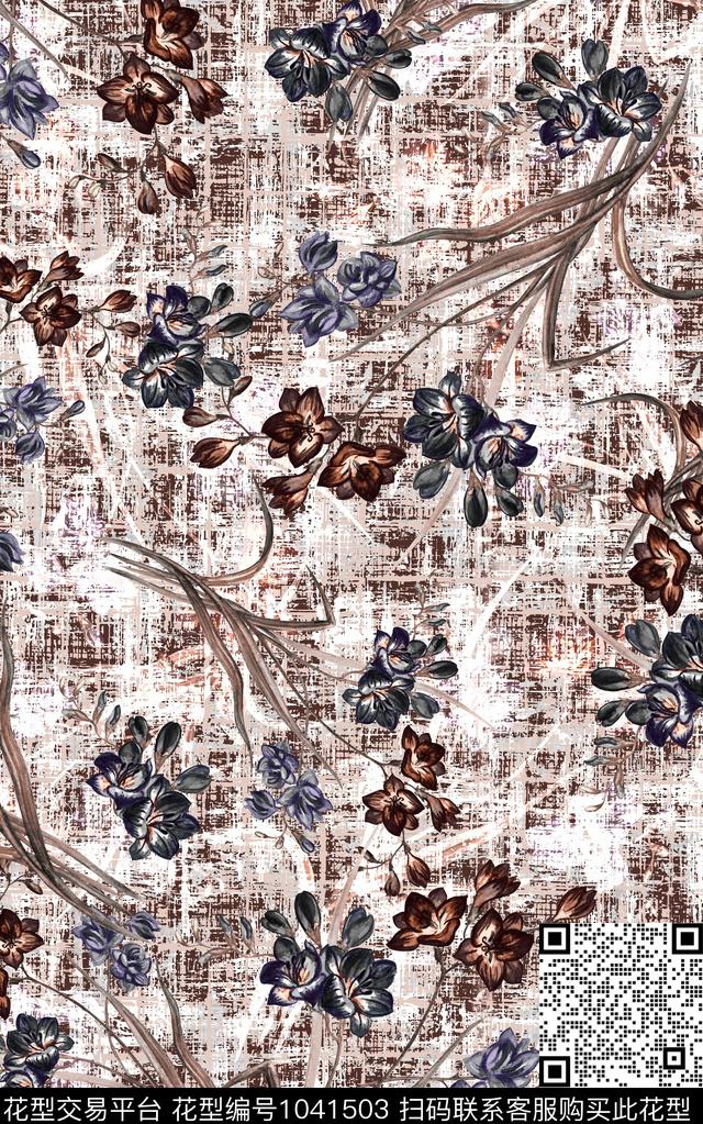 数码华亿平台民族风抽象数码印花华亿平台下载（图片编号: 1041503） - 瓦栏（Walan）