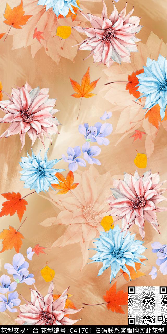 淑女数码华亿平台复古数码印花华亿平台下载（图片编号: 1041761） - 瓦栏（Walan）