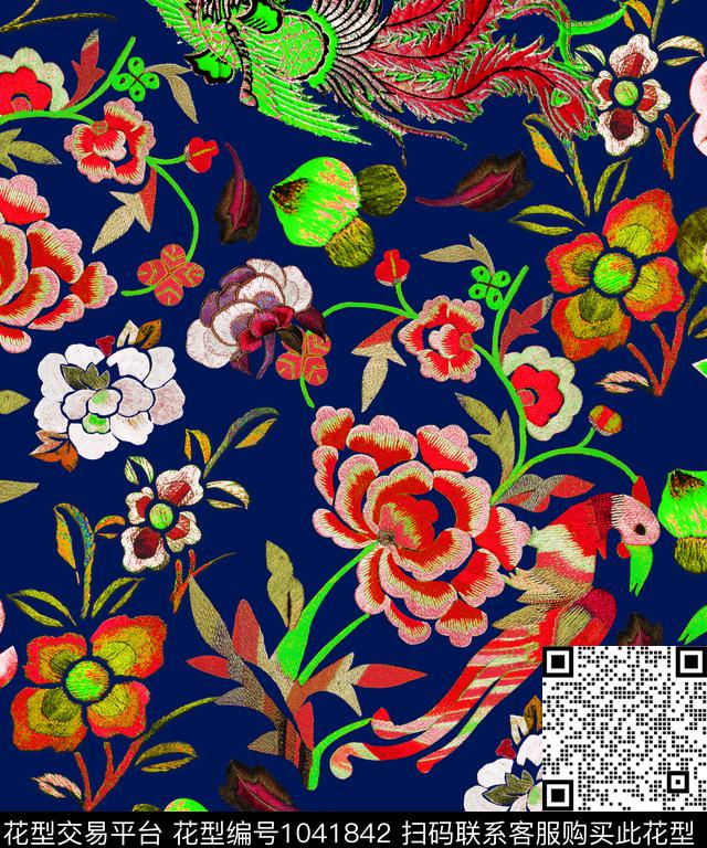 数码华亿平台凤凰绣花华亿平台数码印花华亿平台下载（图片编号: 1041842） - 瓦栏（Walan）