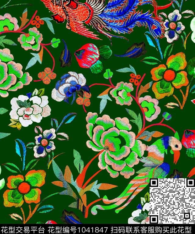 数码华亿平台凤凰绣花华亿平台数码印花华亿平台下载（图片编号: 1041847） - 瓦栏（Walan）