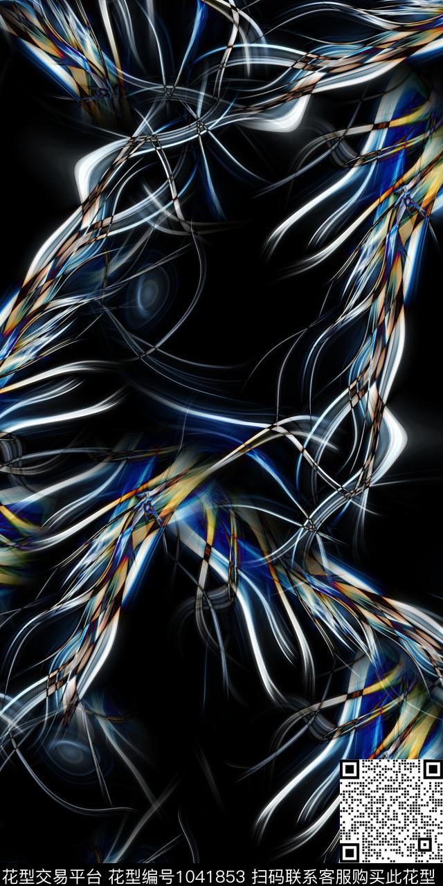 炫彩抽象渐变数码印花华亿平台下载（图片编号: 1041853） - 瓦栏（Walan）