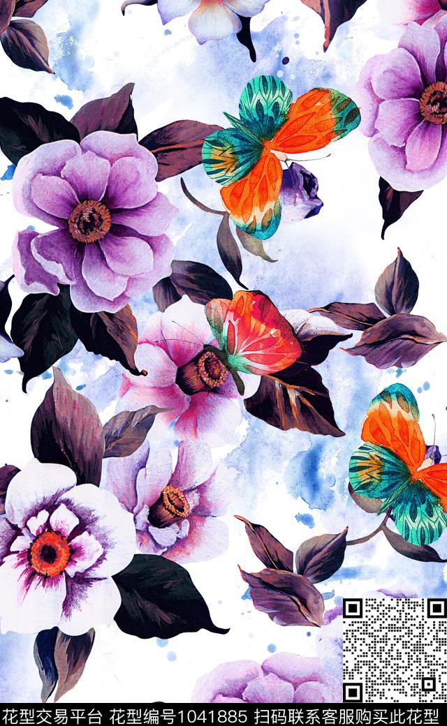 淑女中国风数码华亿平台数码印花华亿平台下载（图片编号: 1041885） - 瓦栏（Walan）