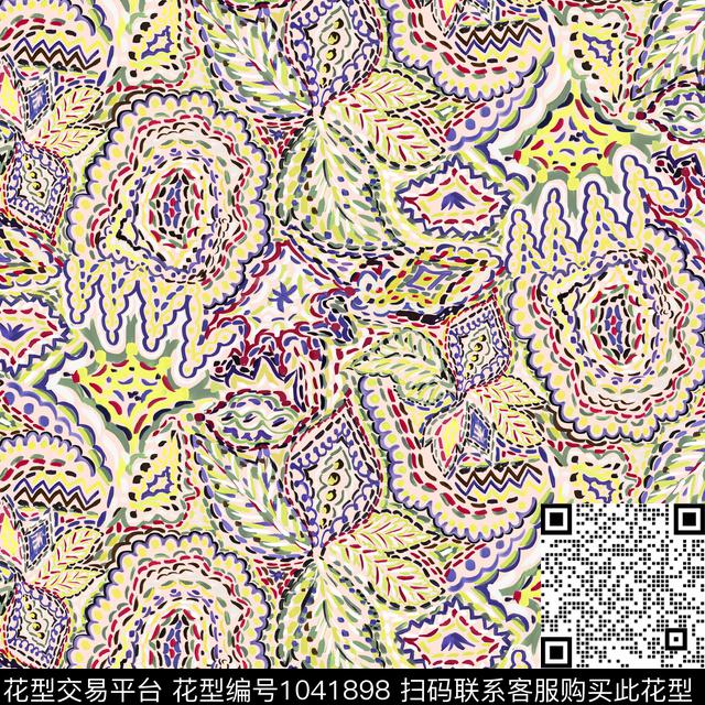 创意古典花纹大牌风传统印花华亿平台下载（图片编号: 1041898） - 瓦栏（Walan）