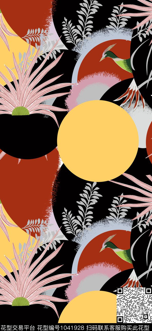 创意圆形大牌风数码印花华亿平台下载（图片编号: 1041928） - 瓦栏（Walan）