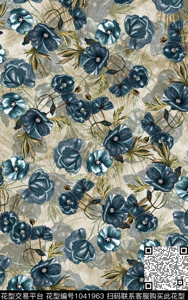 数码华亿平台民族风抽象数码印花华亿平台下载（图片编号: 1041963） - 瓦栏（Walan）