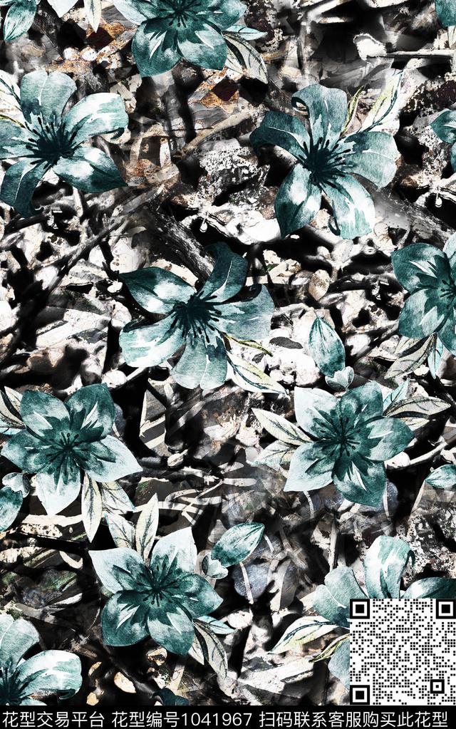 数码华亿平台民族风抽象数码印花华亿平台下载（图片编号: 1041967） - 瓦栏（Walan）