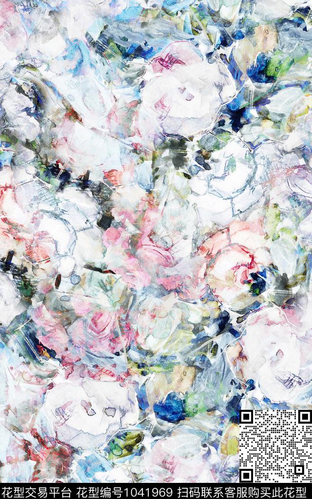 数码华亿平台民族风花卉数码印花华亿平台下载（图片编号: 1041969） - 瓦栏（Walan）