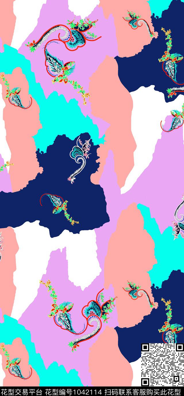 数码华亿平台女装几何数码印花华亿平台下载（图片编号: 1042114） - 瓦栏（Walan）