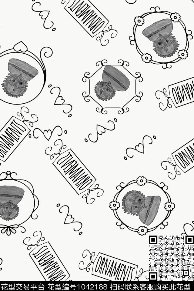 卡通几何手绘花卉传统印花华亿平台下载（图片编号: 1042188） - 瓦栏（Walan）