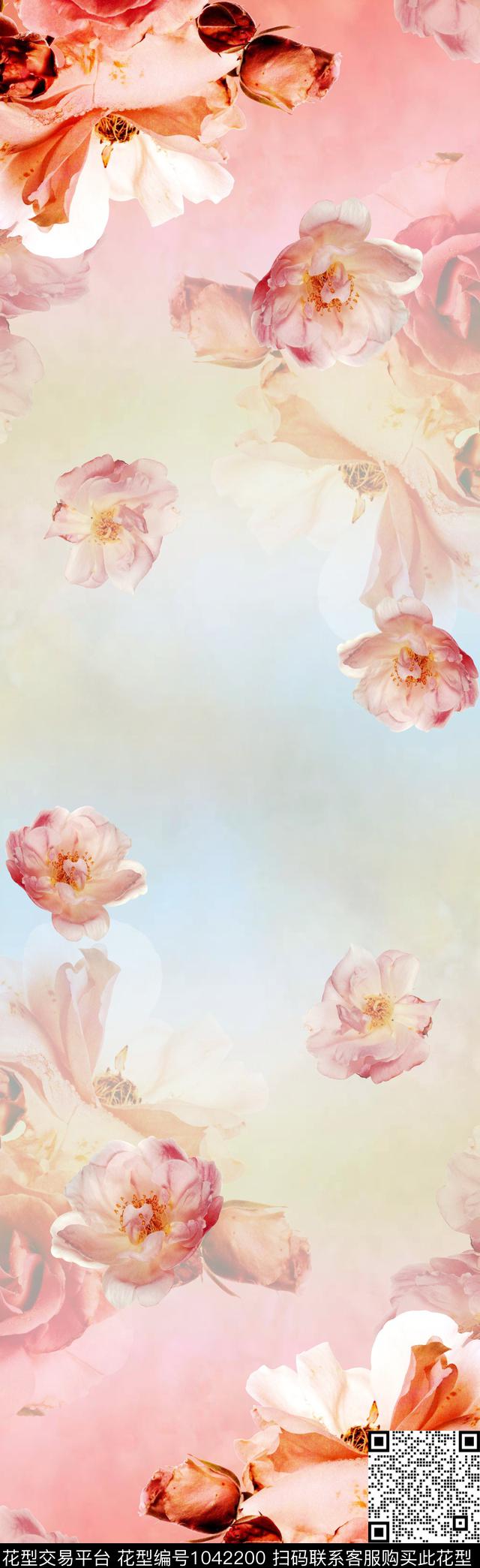 数码华亿平台围巾牡丹数码印花华亿平台下载（图片编号: 1042200） - 瓦栏（Walan）